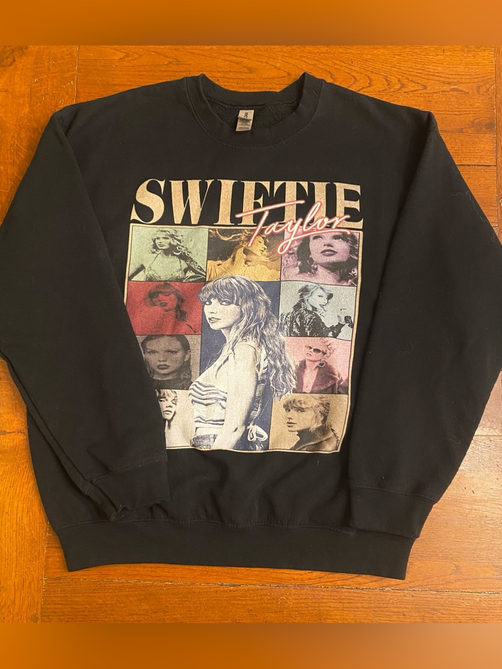 Taylor Swift Swiftie Eras Tour Black Crewneck Sweatshirt Gildan L